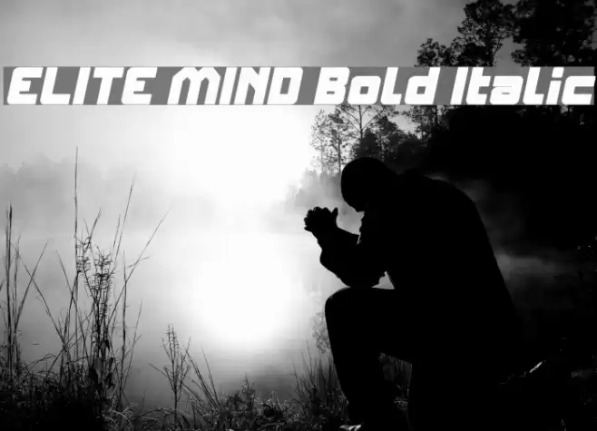ELITE MIND Bold Italic Font examples