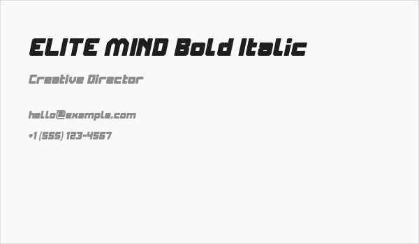 ELITE MIND Bold Italic Business Card