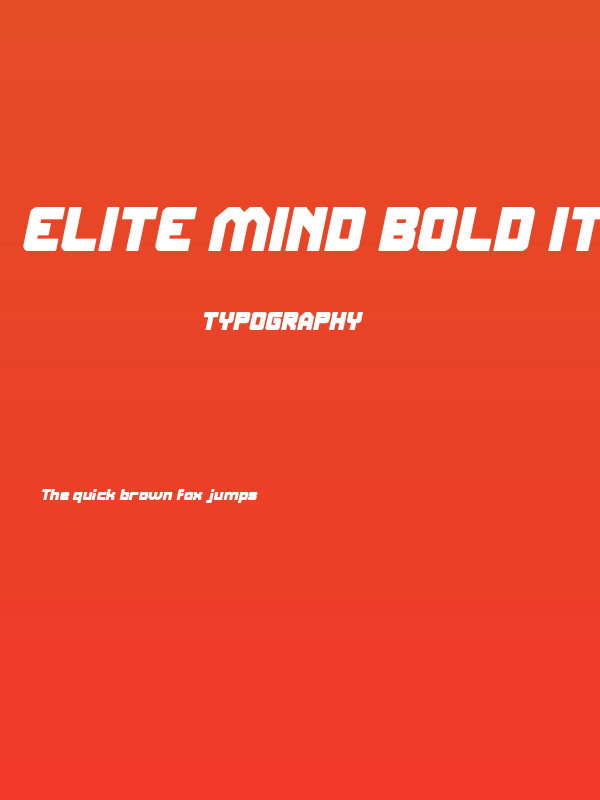 ELITE MIND Bold Italic Poster