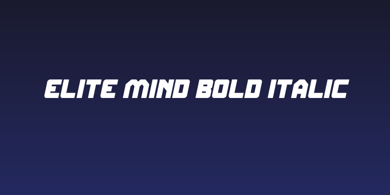 ELITE MIND Bold Italic Social Header