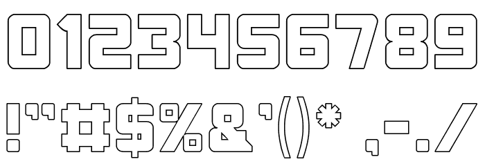 ELITE MIND-Hollow Font OTHER CHARS