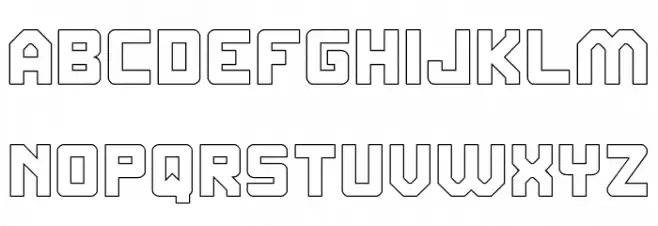 ELITE MIND-Hollow Font UPPERCASE