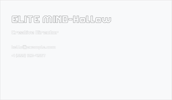ELITE MIND-Hollow Business Card