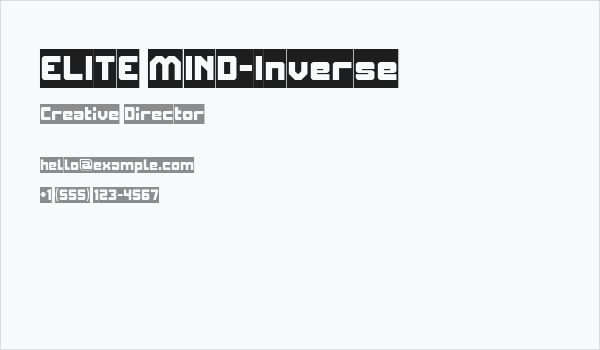 ELITE MIND-Inverse Business Card