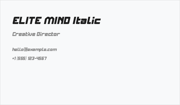 ELITE MIND Italic Business Card