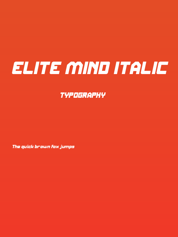 ELITE MIND Italic Poster