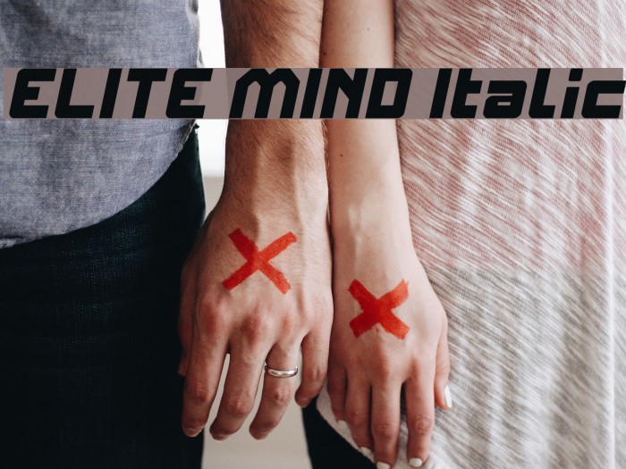 ELITE MIND Italic Font examples