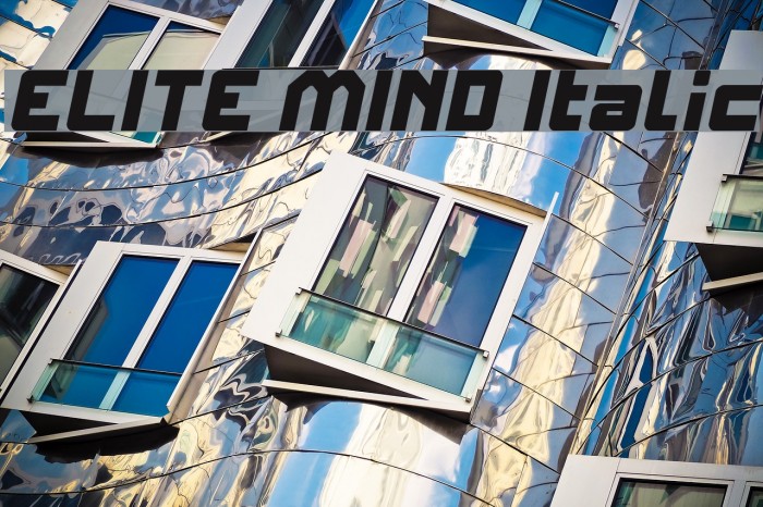 ELITE MIND Italic Font examples