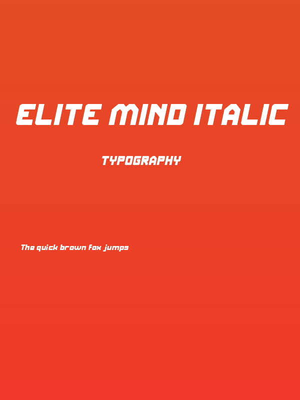 ELITE MIND Italic Poster