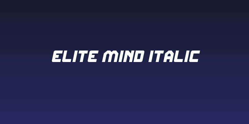 ELITE MIND Italic Social Header