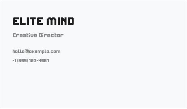 ELITE MIND Business Card