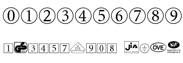 ELSymbolsStd Font OTHER CHARS