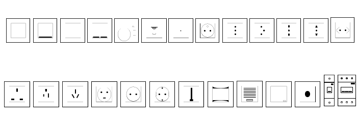 ELSymbolsStd Font LOWERCASE