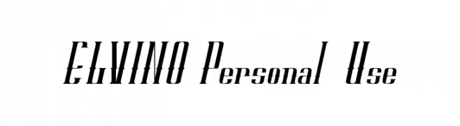 ELVINO Personal Use  Frei Schriftart Herunterladen