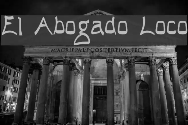 El Abogado Loco Font examples