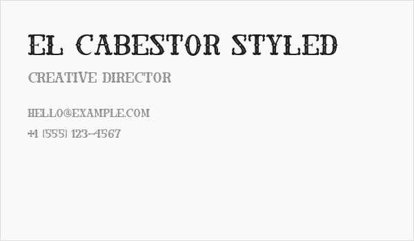 El Cabestor Styled Business Card