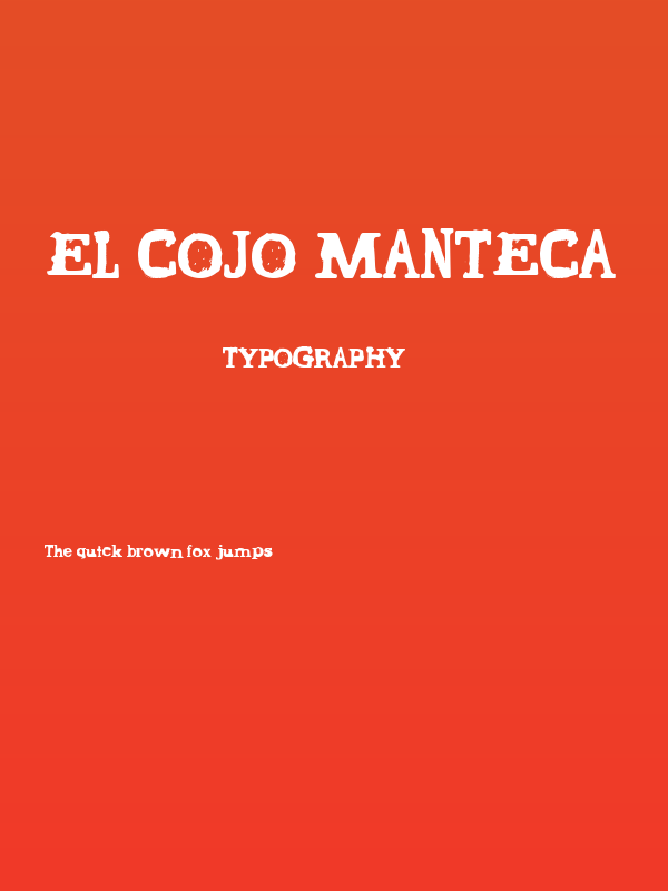 El Cojo Manteca Poster