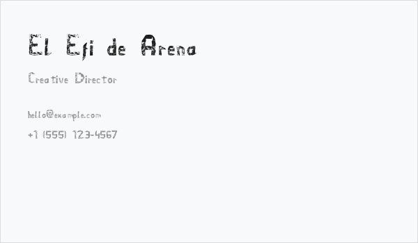 El Efi de Arena Business Card