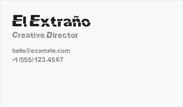 El Extraño Business Card