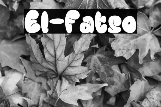 El-Fatso Schriftart examples