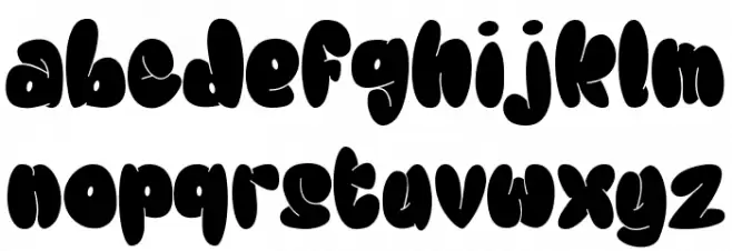 El-Fatso Schriftart Kleinbuchstaben