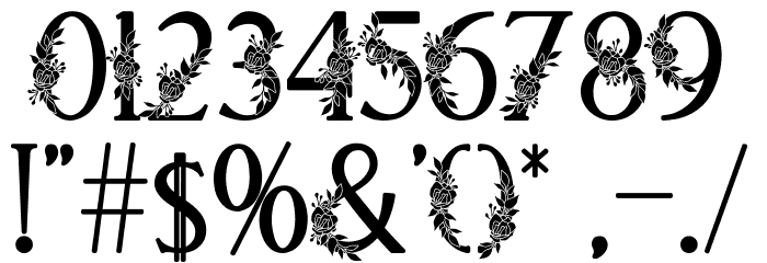 El Katana Alt Flo Medium DEMO Font OTHER CHARS