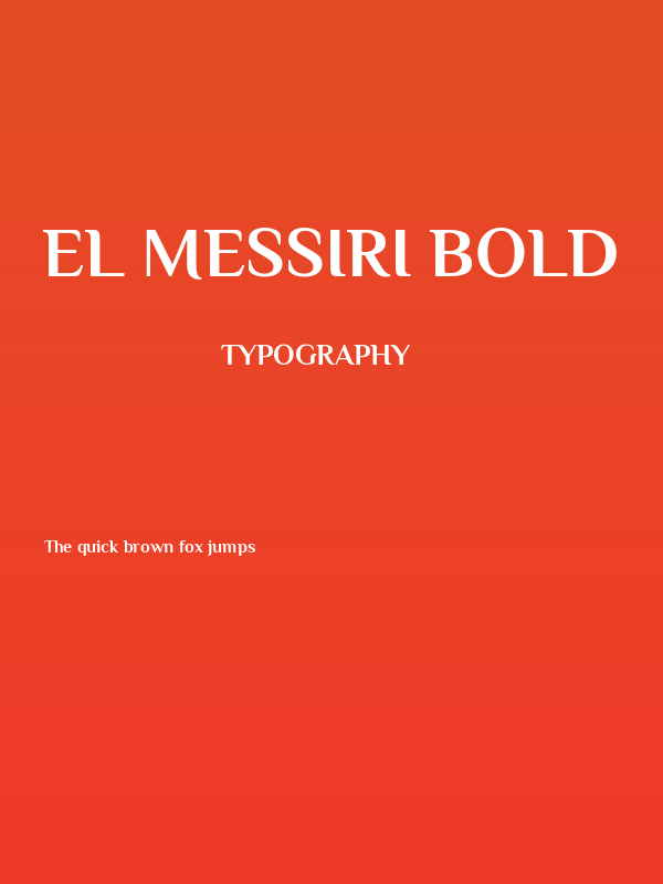 El Messiri Bold Poster