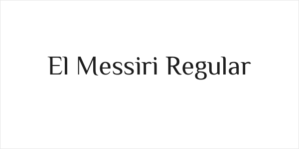El Messiri Regular Logo