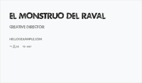 El Monstruo del Raval Business Card
