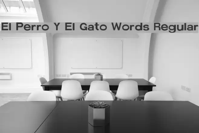 El Perro Y El Gato Words Regular フォント examples