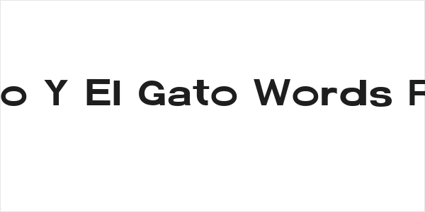 El Perro Y El Gato Words Regular Logo