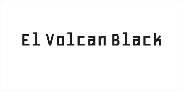 El Volcan Black Logo