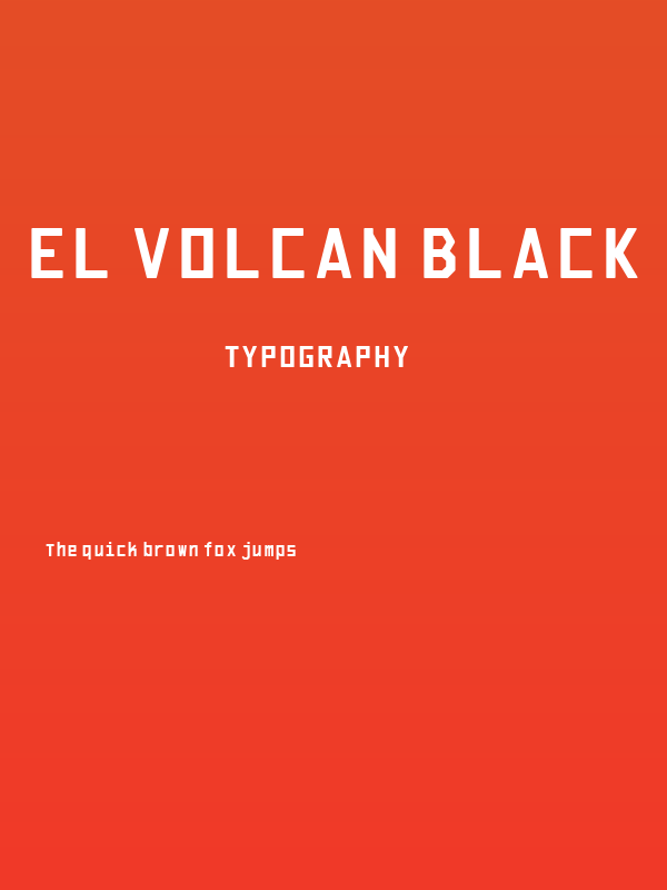 El Volcan Black Poster