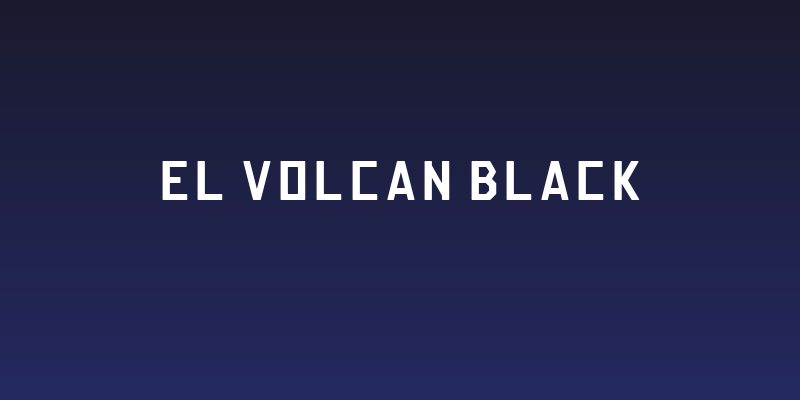El Volcan Black Social Header