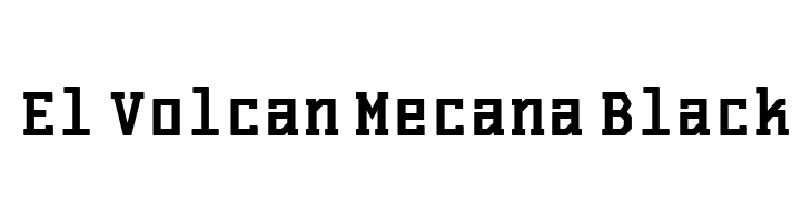 El Volcan Mecana Black  baixar fontes gratis