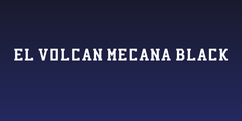 El Volcan Mecana Black Social Header
