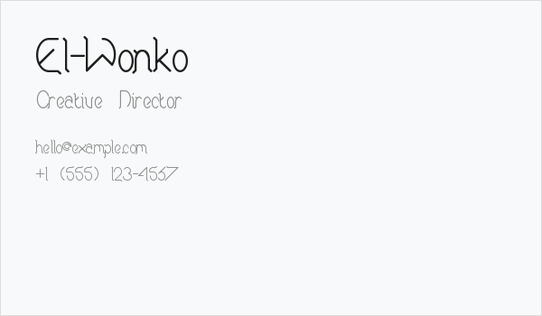 El-Wonko Business Card