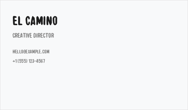 El camino Business Card