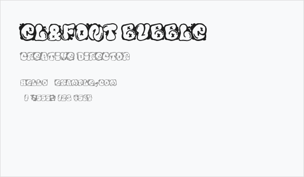 El&Font Bubble Business Card