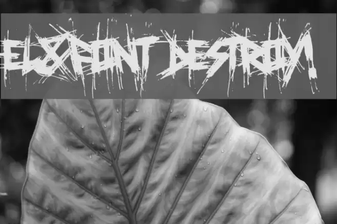 El&Font Destroy! Font examples
