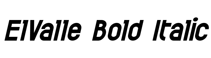 ElValle Bold Italic  フリーフォントのダウンロード