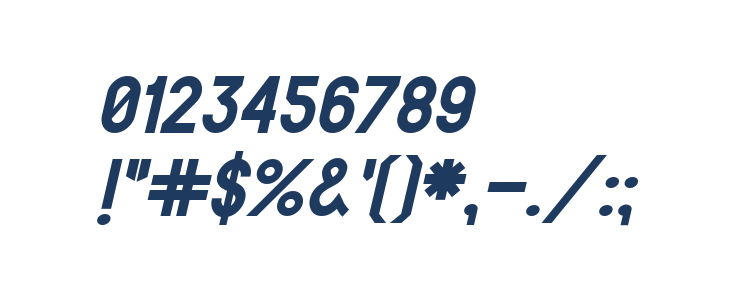 ElValle Bold Italic Other Characters