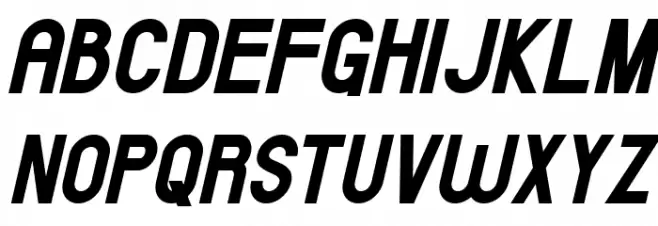 ElValle Bold Italic Caratteri MAIUSCOLE