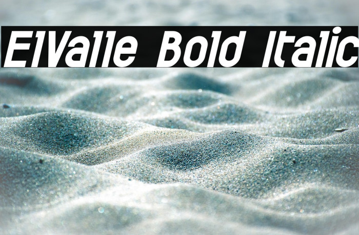 ElValle Bold Italic Example 2