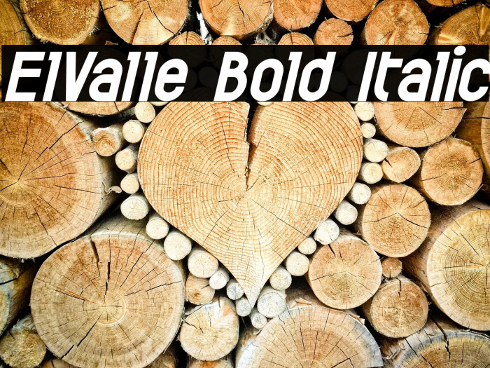 ElValle Bold Italic Example 3