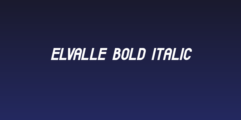 ElValle Bold Italic Social Header