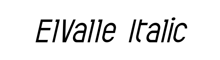 ElValle Italic  フリーフォントのダウンロード