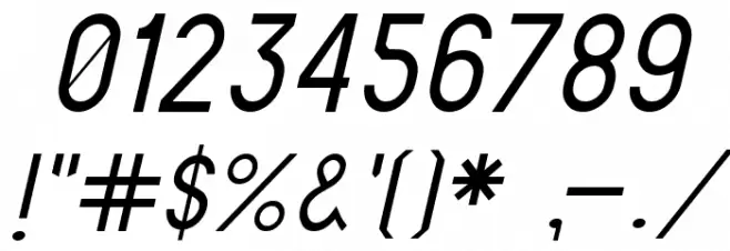 ElValle Italic Font OTHER CHARS