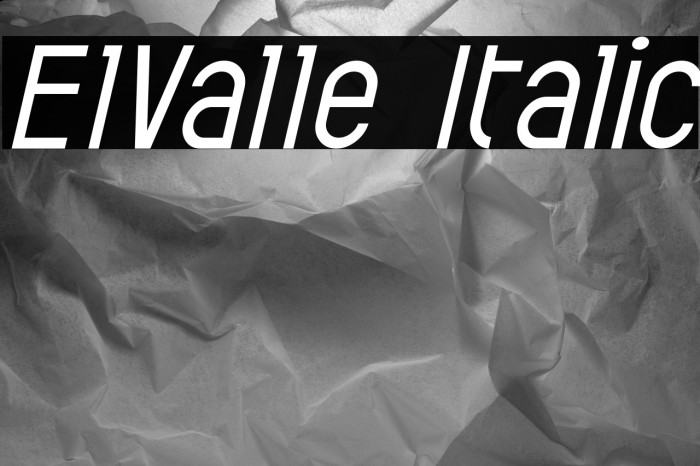 ElValle Italic Example 3
