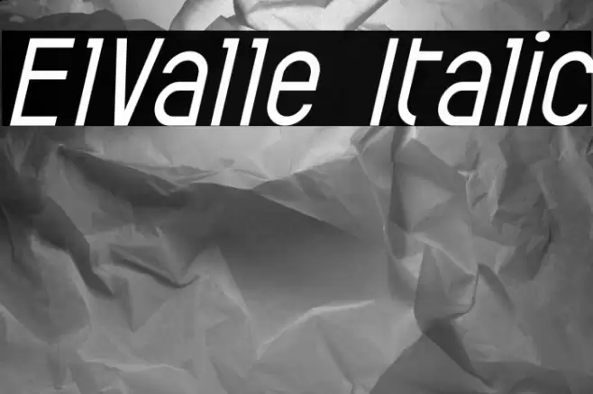 ElValle Italic Font examples